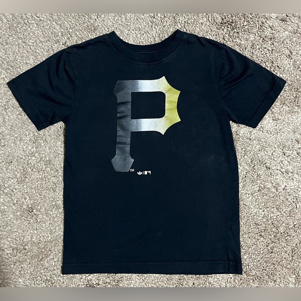 Youth Adidas Pittsburgh Pirates Ombre Logo Tee T- Shirt